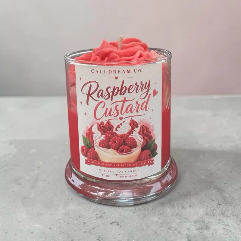 Whipped Raspberry Custard Candle