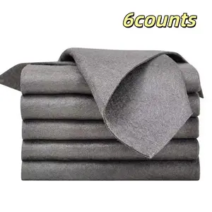 6-Piece Thickened Multi-Functional Versatile Window Mirror Cleaning Cloth, Scratch-Free Car Towel, Kitchen Bathroom Cleaner, Durable Microfiber Dishcloth, Dishwashing Cloth