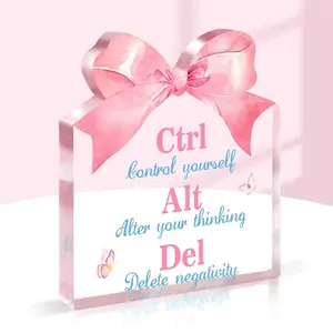 Inspirational Acrylic Desk Decor Signs Gift for Women, Motivational Office Decoration Plaque, Perfect for Colleagues, Bosses, Friends, Teachers, Coaches, Family