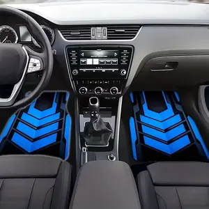Blue Flame/Red Armor car floor mats (set of four), suitable for most vehicle models, combining practicality and aesthetics! With unique , it adds highlights to your car. Make it a must-have item for your beloved vehicle. pink durable accessory anti-slip