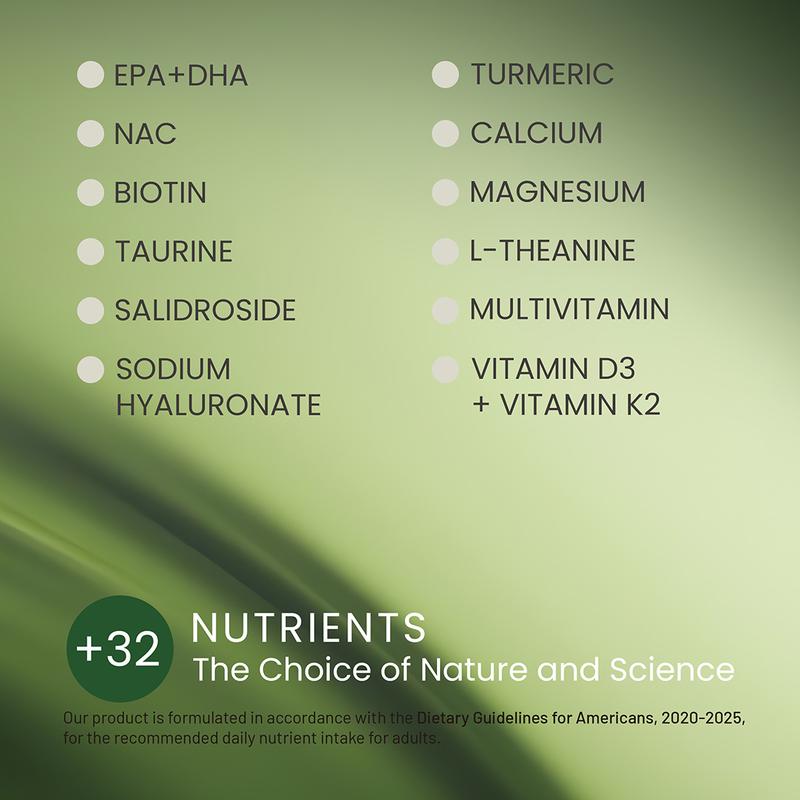 Neumina Women's Multivitamin All-in-One Vitamin Packs for Hair Skin Nails Energy Production Bone Health Stress Relief 30 Servings Made in USA Healthcare Fitness Supplement Edible