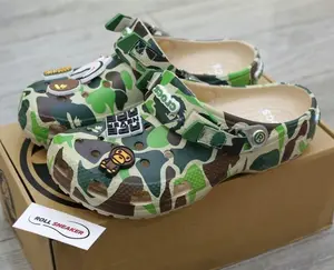 Classic Clog Shoes BAPE x STAPLE – Green Camo Limited Edition