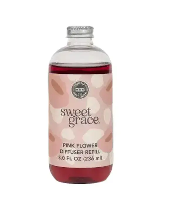Bridgewater SWEET GRACE Fragrance Oil Scent Freshener Flower Diffuser REFILL with Pink Dye