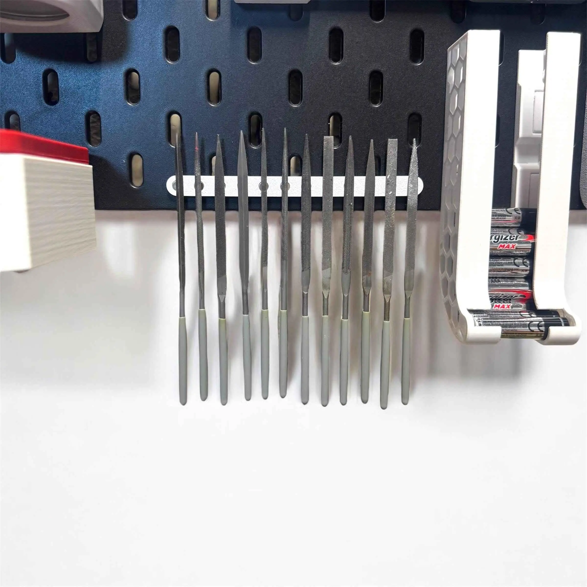IKEA SKADIS Magnetic Tool Organizer | Slim Pegboard Holder for Precision Screwdrivers, Files & Bits | 4 Sizes