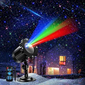 Outdoor Laser Light Projector, 3 Color Starry Lights Show Laser Projection Light with RF Control, Outdoor Waterproof Holiday Decor for Party Garden