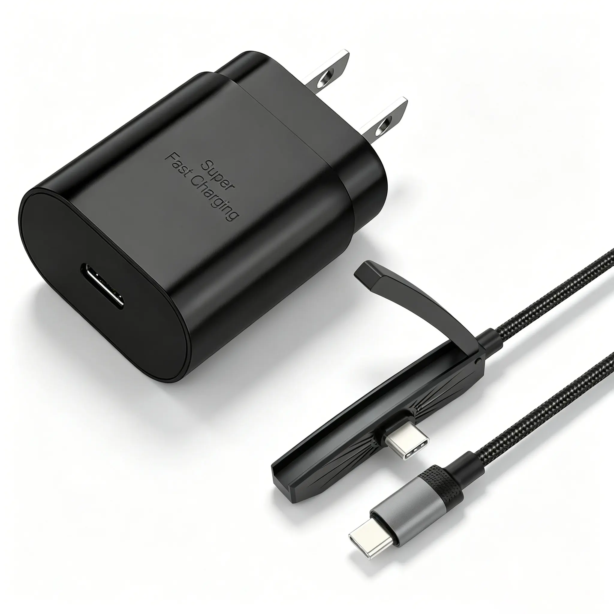 25W Super Fast Charger USB C Samsung Phone Charger Fast Charging 6.6FT C  Braided Durable StandType Cord for Samsung Galaxy S25/S25 Ultra/S25+/S24/S24 Ultra/S24+/S23 Ultra/S23/s22/S21/S20/Note 20/10