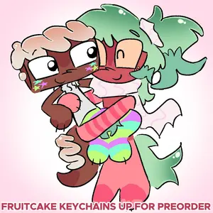 FRUITCAKE KEYCHAIN - Dandy's World Keychain | Roblox Dandys World Keychain Acrylic Charm | Perfect for Backpacks, Keys and Gifts | High Quality and Customer Favorite Items