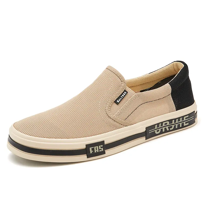 Bdhjydb Men'S, Breathable Mesh, One-Pedal Espadrilles, Light Khaki Color Scheme, No Lace-Up, Lazy Shoes, Non-Slip And Wear-Resistant, Soles, Daily Commuting, Casual Versatile Men'S Shoes