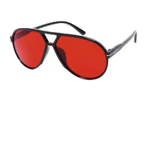 Red Sun Glasses - Stylish Red Sunglasses with Curved Lenses for Casual and Formal Occasions