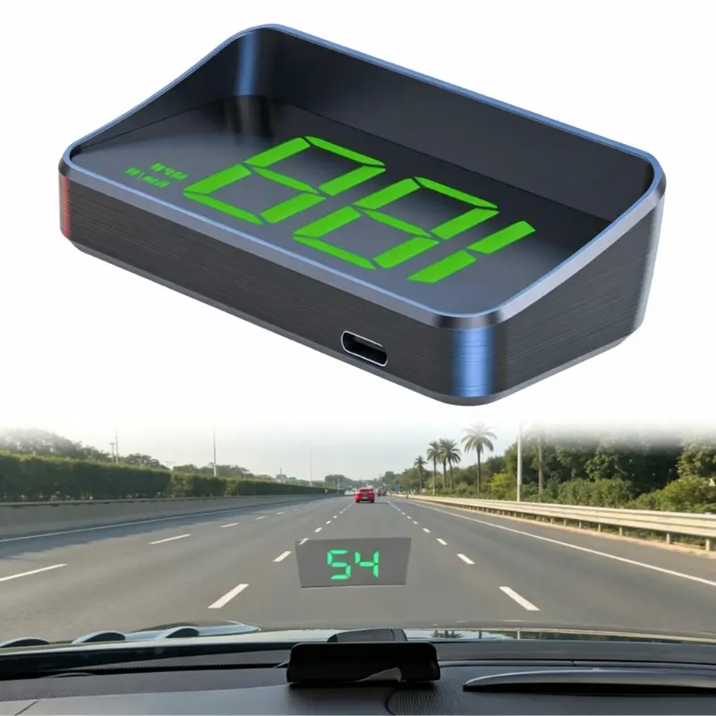 JOYTUTUS Safe Glance HUD Car Smart Display - Cost-Effective Universal Car Accessory, Beidou GPS Ready Dual Satellites System, USB Plug & Play Speedometer, Easy-Install Driving Safety Interior Tool