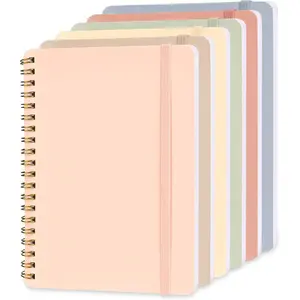 6 PCS Small Spiral Notebook 5x7, Cute Aesthetic Spiral Journal Note book for Women & Men, Spiral Bound Journals for Work School Note Taking Business, Journals for Writing 50 Sheets