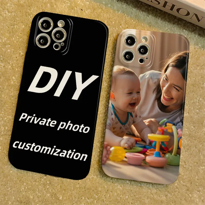 Customizable photo phone case suitable for iPhone 16/15/14/13/12/11 Pro Max/Pro/Plus/ drop-proof PBT material birthday Father's Day Valentine's Day gift for girlfriend/family/couple anniversary creative personalized gift （send picture for consultation）