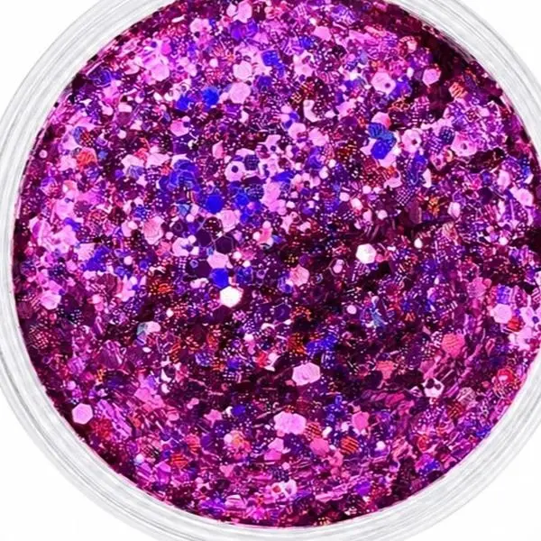 Reese & Riley Co. Celeste Premium Shimmery Purple Holographic Chunky Glitter Mix - Luxury Glam DIY Craft Supply for Makers, Resin Art, Tumblers (3+ Years, Little Goes a Long Way)