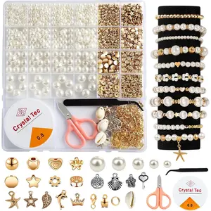1200 count  Beads for Bracelets, Bracelet Making Kit for Adults,  Friendship Bracelet Kits,  Making Kit with String and Charms for Girls Teens DIY  Kit for Bracelet Necklace Earring