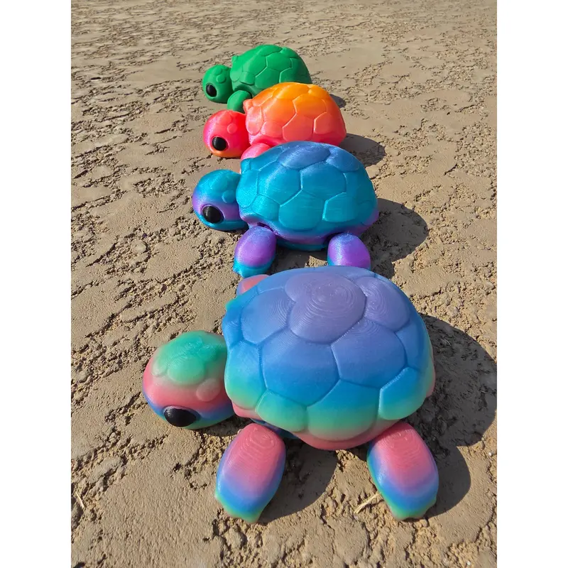 Articulated Turtle Figurine: Lifelike Desk Companion for Nature Enthusiasts