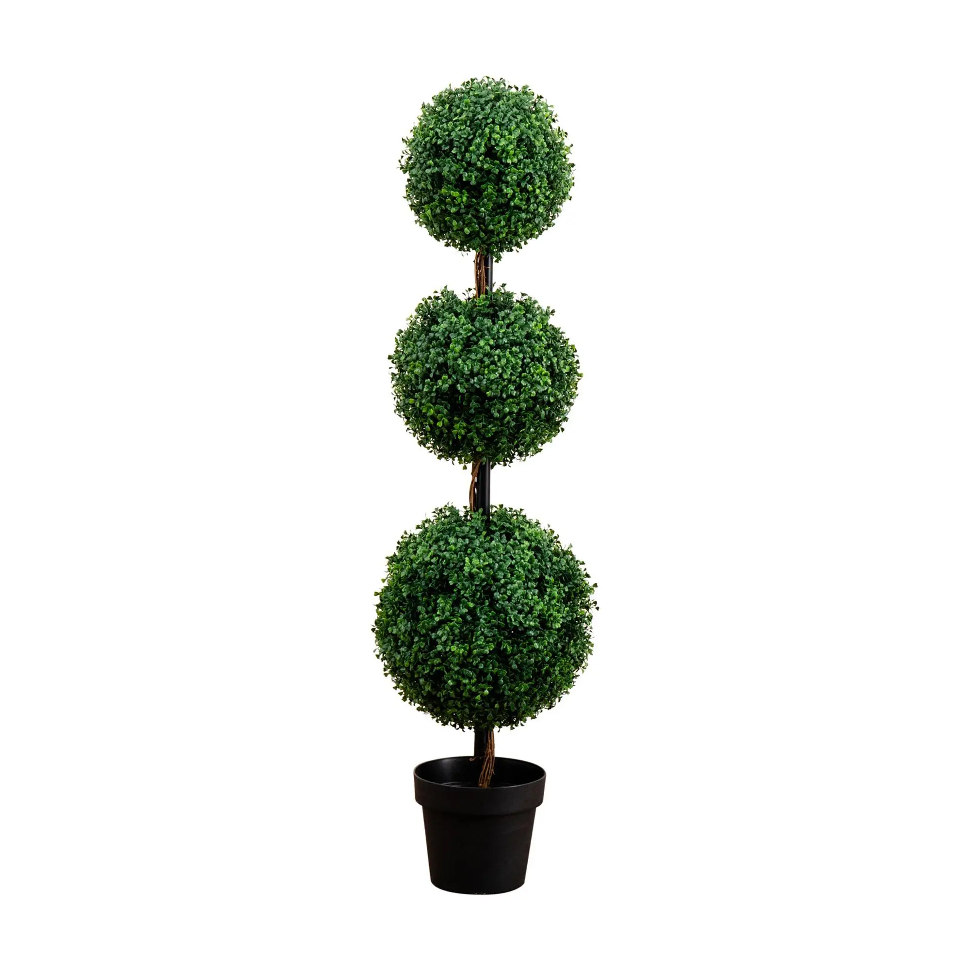 Nearly Natural 5' Faux Triple Ball Boxwood with Starter Pot