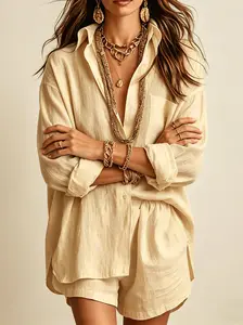 Boho Chic Trendy Summer Slouchy 2 Piece Outfit, Fashionable Urban Lifestyle Ensemble, Must-Have Modern Bohemian Aesthetic Streetwear Mother's Day Gift