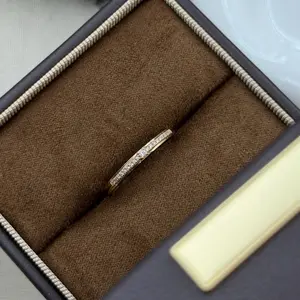 Au750 18k rose gold diamond ring size 7
