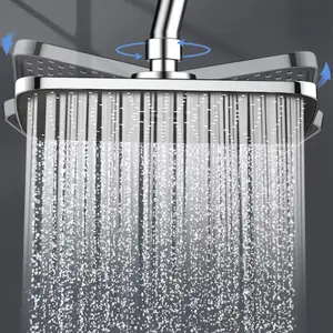 Luxurious High-Pressure, Sleek Silver Color/ Finish, Easy Install Wall Mounted Showerhead, Perfect Bathroom Accessory