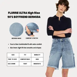 KANCAN - Florrie Women's Denim 90's Boyfriend Bermuda