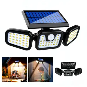 Solar Lights Outdoor - Super Bright Motion Sensor Outdoor Lights, IP65 Waterproof Solar Powered Security Flood Light for Garage Yard Patio