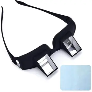 Lazy Glasses Bed Prism Glasses Spectacles Horizontal High Definition Glasses Prism Periscope Lie Down Eyeglasses for Reading and Watch TV in Bed Unisex