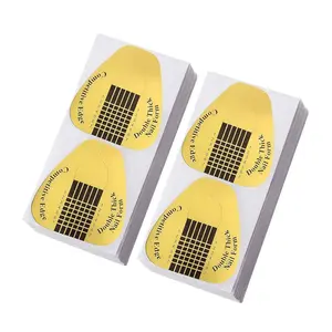200Pcs Professional Long Nail Forms for Acrylic Nails, Polygel Nails, Thick Nail Extension Forms for Nail Art Tips, Premium Acrylic Nail Paper Forms, Nail Former Stickers for Professional Use