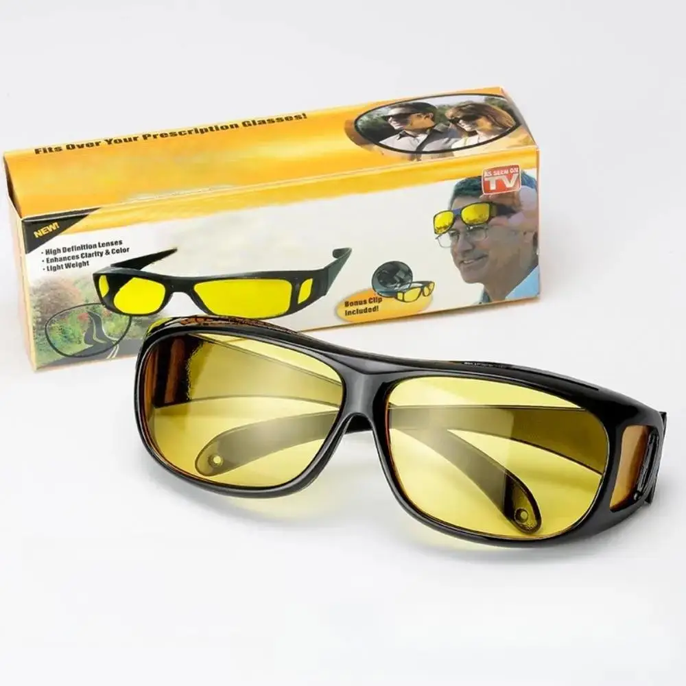 1 Pair Anti-glare Car Sunglasses, Night Vision Goggles, Anti Glare for Safety Driver, UV Protection Sunglasses for Daily Driving