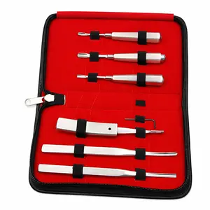 Equine Dental Elevator Set – 7 Pcs Handcrafted Stainless Steel Horse Tooth Extraction Kit | Veterinary Grade Equine Dentistry Tools in Zippered Case
