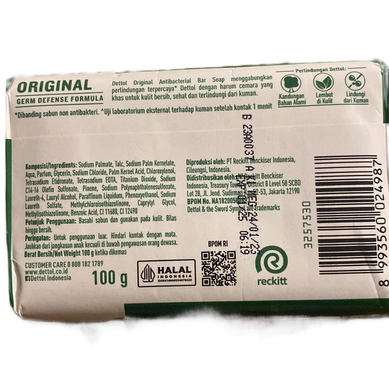 Dettol Anti Bacterial Original Soap 100g   Pack Dermatologically Tested
