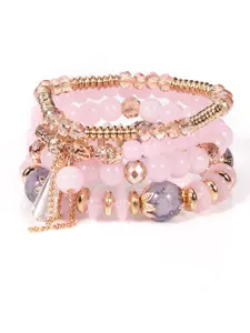 Unisex  Boho Vintage Artificial Gemstone Decor Beaded Bracelet