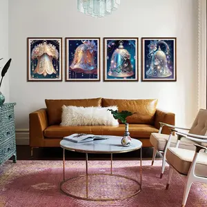 4 Pack Dream Bell Diamond Painting Kits for Adults Beginners, Full Round Drill DIY 5D Diamond Art Kits Perfect for Home Wall Deco Diamond Dots (12X16 inches/ 30X40cm)