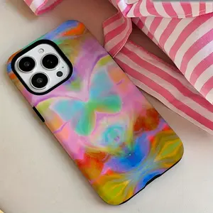 Creative Butterfly Pattern Phone Case, Phone Protective Cover, Mobile Phone Accessories Compatible with iPhone Series