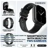 CHDEXIN Unisex 2-in-1 Magnetic Smartwatch & Built-in TWS Wireless Earbuds Combo - 2.01" TFT HD Touch Screen Glossy Metal Wristwatch, Bluetooth Calls, Heart Rate Monitoring, Breathable Groove, Charging, Multi-Sport Wearable Health Fitness Smartwatch
