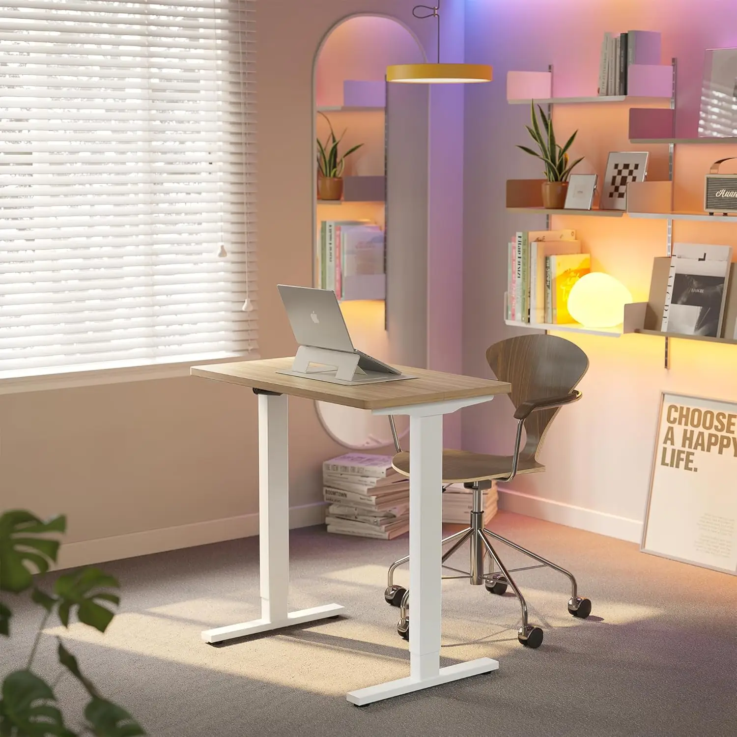 HUANUO 32‘’/40‘’ Standing Desk With 4 Memory Height Settings, Sit Stand Up Desk, Small Electric Standing Desk Adjustable Height