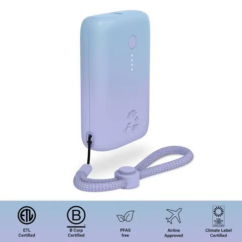 Nimble CHAMP Portable Charger - Rechargeable Power Bank for Mobile Devices - PFAS-Free, 20W Ultra Fast Charging, Dual Charging - B Corp Certified