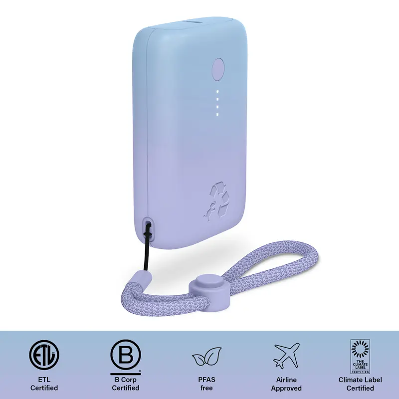 Nimble CHAMP Portable Charger - Rechargeable Power Bank for Mobile Devices - PFAS-Free, 20W Ultra Fast Charging, Dual Charging - B Corp Certified