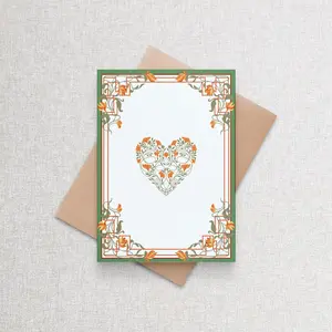 True Work of Heart Green | Greeting Card
