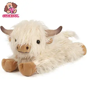 CUCKOOL 15"|1.7Lbs Highland Cow stuff Plushies toys, Heatable Weighted Stuffed Animal stich stuff Plushies, toy Gift idea Microwavable Heating Pad for Cramps, Pain Stress Relief, Heatable Coolable Lavender Scented for Anxiety, birthday gift idea