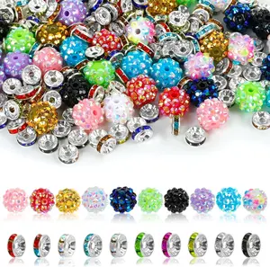 Crafting Companion 250 Pcs Beads for Pens Rhinestone & Spacer Beads for Bracelets Customizable Pens & DIY Projects Sparkling Versatile Beads