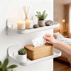 Self Adhesive Floating Shelf No Drill Wall Storage Organizer