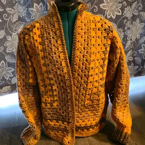 Orange Hexi Cardi