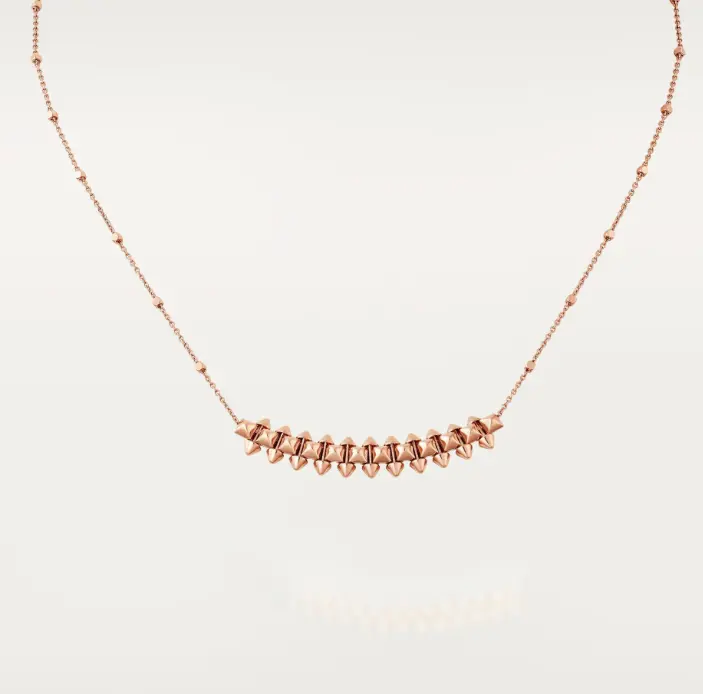 Pre-owned Cartier CLASH DE Necklace Medium Model, Rose Gold, Full Set