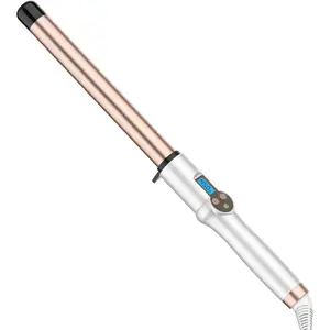 1 Inch Extra Long Barrel Ceramic Tourmaline Professional Curling Wand Dual Voltage with Adjustable Temperature