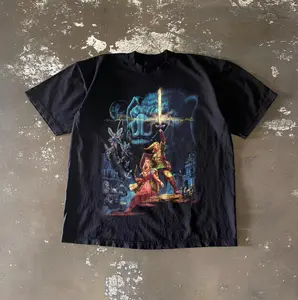 Zelda Black T-Shirt, Gaming Tee, Gifts Shirt, Unisex Vintage Graphic Tees Gothic Grunge Y2k Emo Scene Amity Affliction Style Clothes Men Women Streetwear