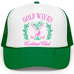 Golf Wives Social Club Trucker Hat for Women - Funny Snapback for Golfers Wife - Trendy Ladies Golfing Cap