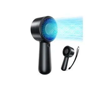 Portable Handheld Fan - Personal Hand Held Turbo Fan, USB-C Rechargeable Battery, 5-Speed Settings, Lanyard Included, Mini Pocket Fans for Women, Men, Makeup, Travel, Office, Outdoor Use