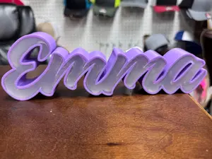 Personalized Name Sign Emma - Custom Box with Remote & App Control for Home Decor & Gifts 8x2x3 Inches Modern Eye-Catching Look