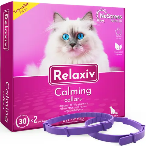 Beloved Pets Cat Calming Collar - Pheromone-Infused, Adjustable Fit, 24/7 Soothing Stress Relief, Urine Mark Aid, Helps Reduce Spraying, Promotes Peace for Cats