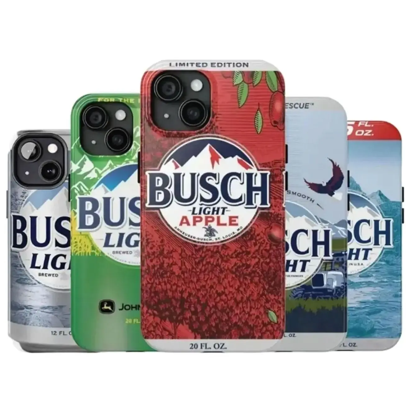 Busch Light Beers Phone Case, Busch Light Apple/Farmer Drink Cover Compatible with iPhone X, 11, 12, 13, 14, 15, 16, 17 Plus Pro Promax & SS Galaxy S21-26 Series